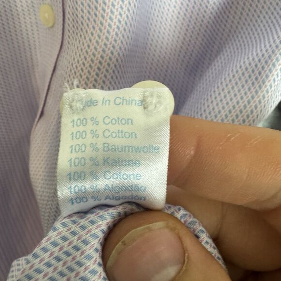 Twillory Shirt Men's S 14.5 32-33 Blue Red Button Up Long Sleeve - Picture 5 of 9